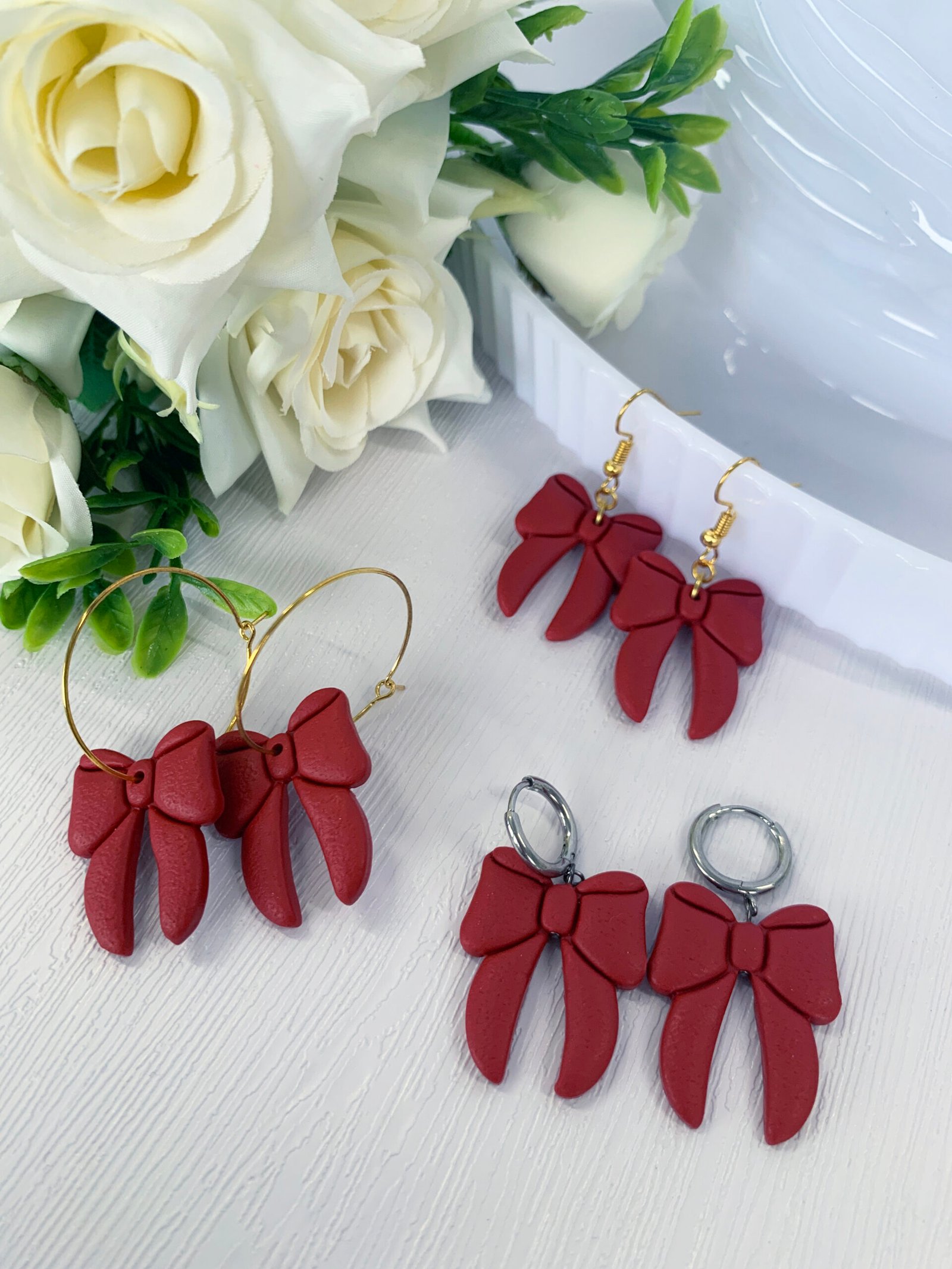 Romantic red ribbons